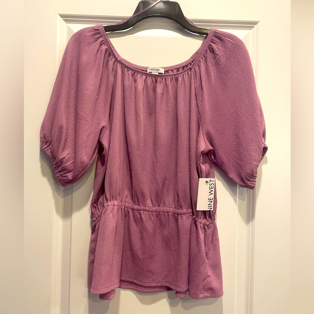 Nine West purple boho top. Size large NWT.